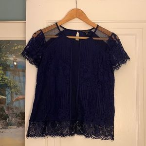 Express top. Size small. Great condition. Navy blue.